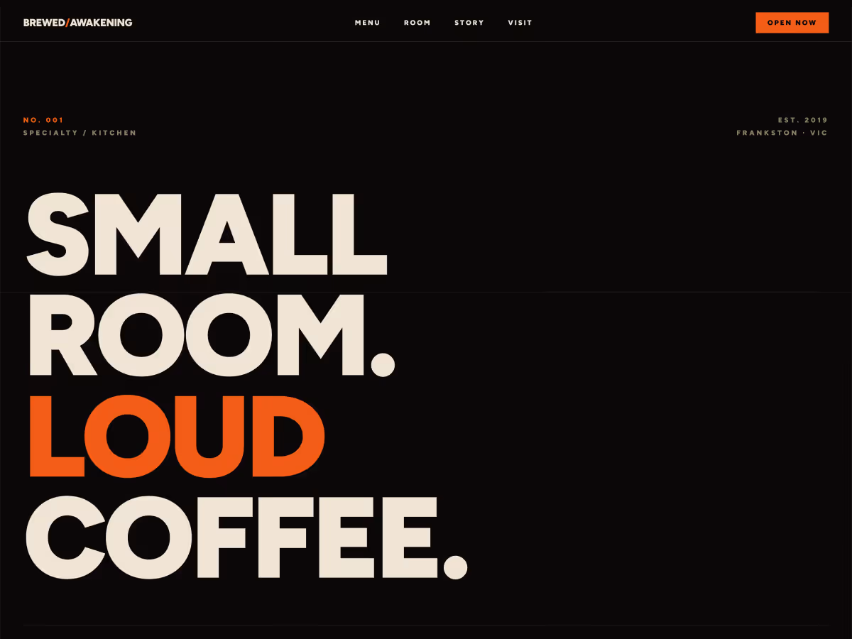 Brewed Awakening website template by wemakesmall