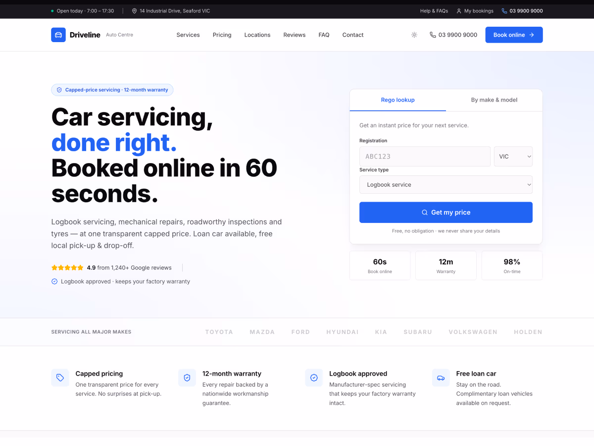 Driveline website template by wemakesmall