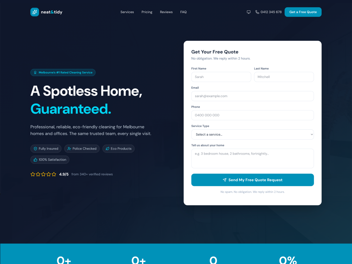 neat-tidy template preview