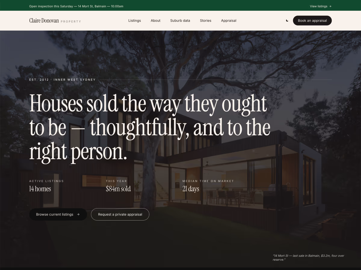 Open House website template by wemakesmall