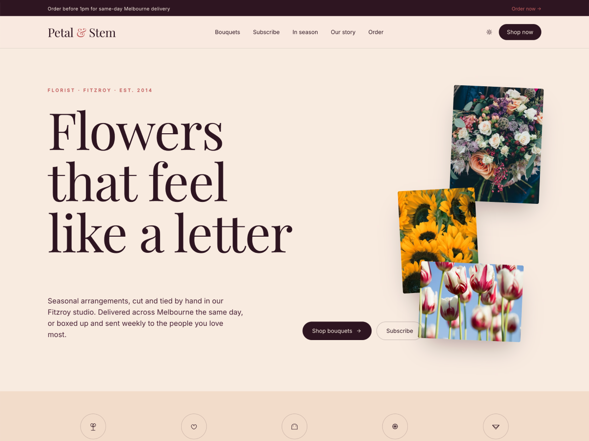 Petal & Stem template preview