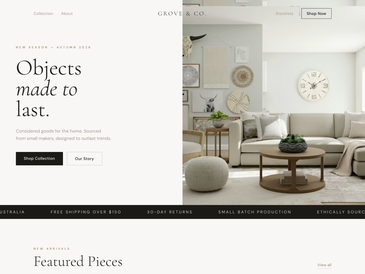 Grove & Co. template preview