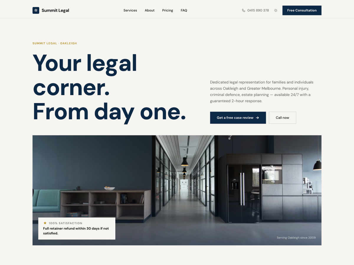 Summit Legal template preview