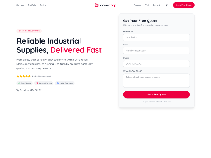 Analytics dashboard website for a Frankston accounting firm