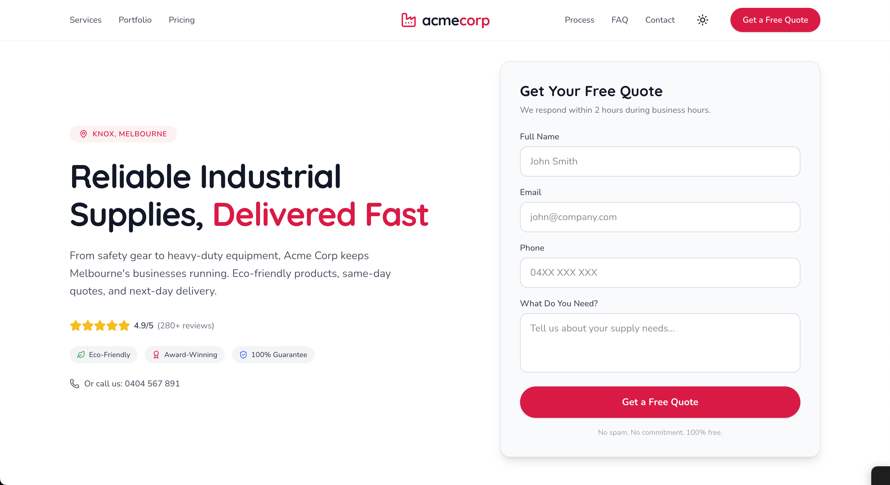 Modern restaurant menu website design displayed on mobile